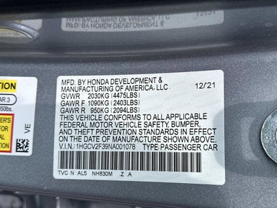 2022 Honda Accord Sport 2.0T