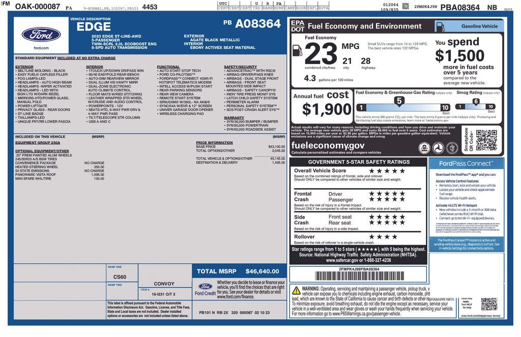 2023 Ford Edge ST Line