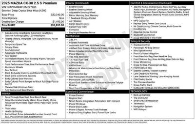 2025 Mazda Mazda CX-30 2.5 S Premium Package