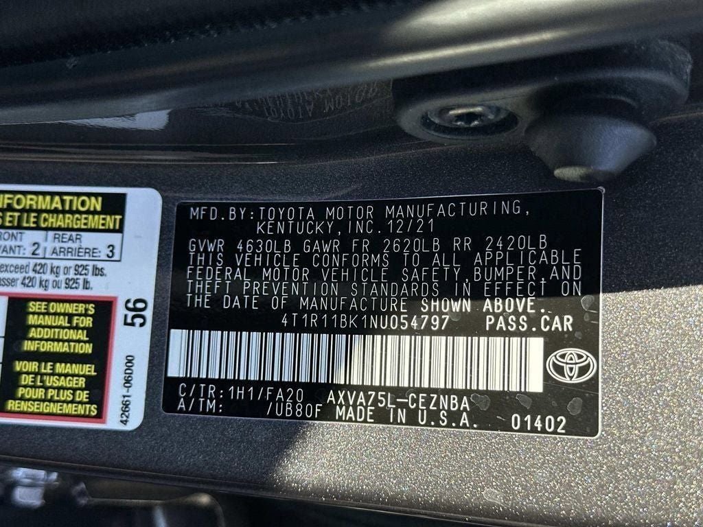 2022 Toyota Camry LE