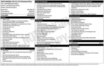 2022 Mazda Mazda CX-5 2.5 S Premium Plus Package