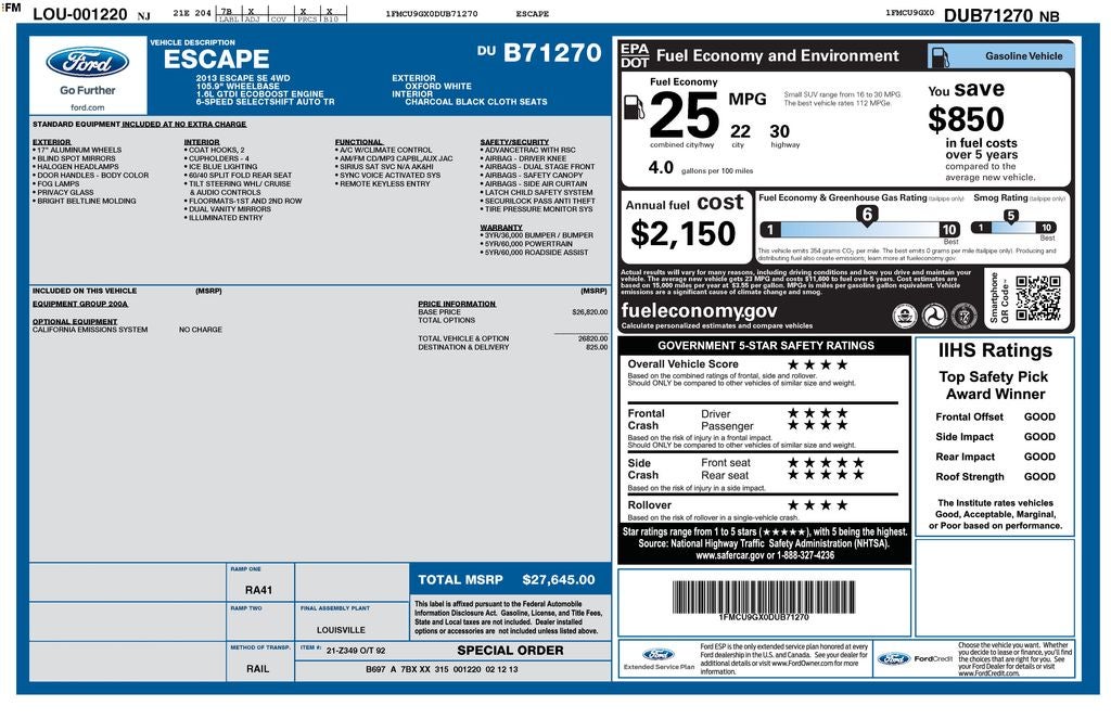 2013 Ford Escape SE