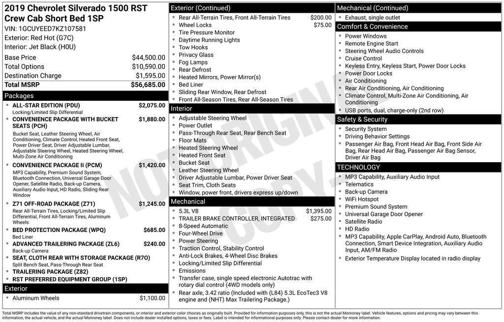 2019 Chevrolet Silverado 1500 RST