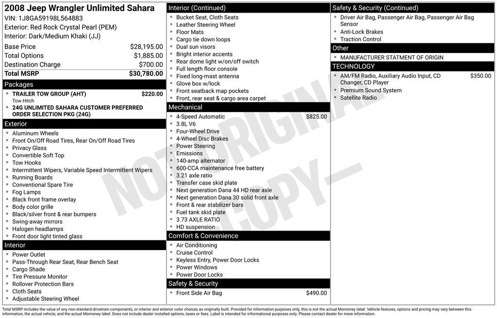 2008 Jeep Wrangler Unlimited Sahara