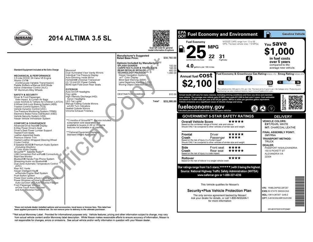 2014 Nissan Altima 3.5 SL