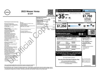 2023 Nissan Versa 1.6 S Nissan Certified