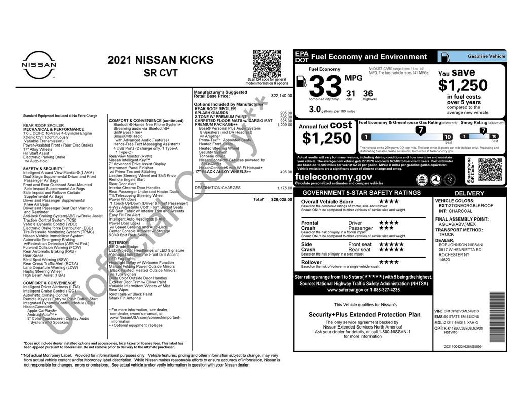 2021 Nissan Kicks SR