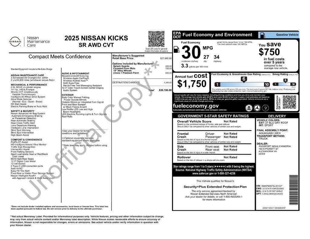 2025 Nissan Kicks SR Nissan Certified