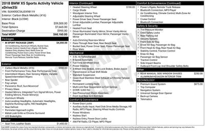 2018 BMW X5 xDrive35i M Sport package