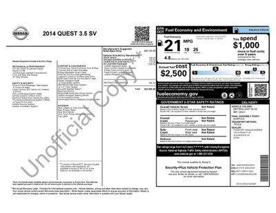 2014 Nissan Quest 3.5 SV