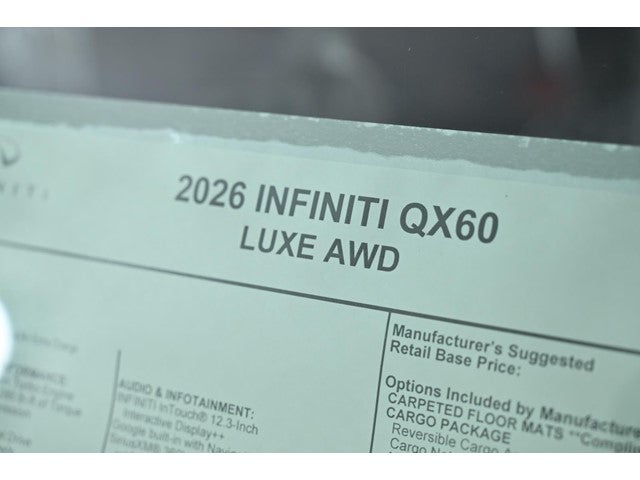 2026 INFINITI QX60 LUXE