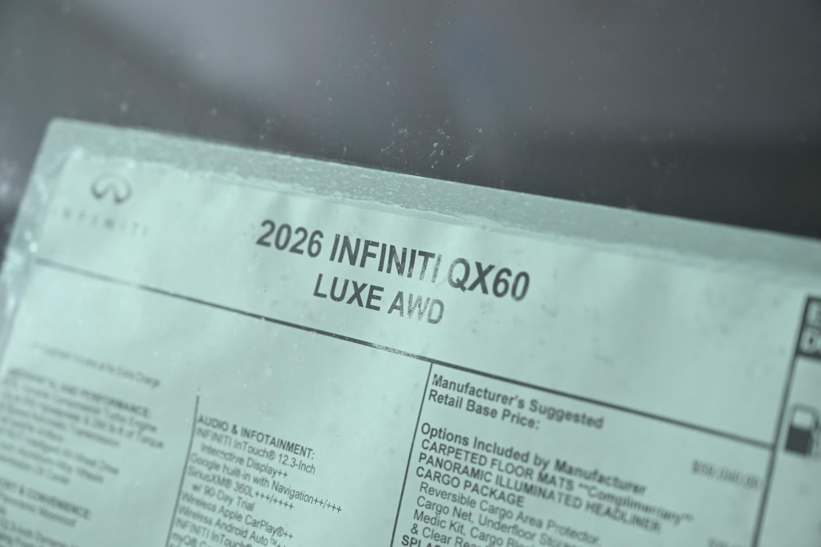 2026 INFINITI QX60 LUXE