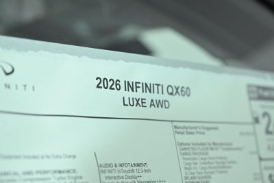 2026 INFINITI QX60 LUXE