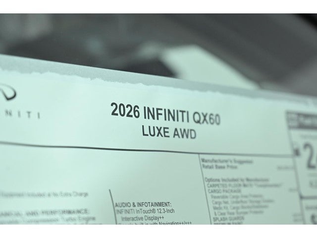 2026 INFINITI QX60 LUXE