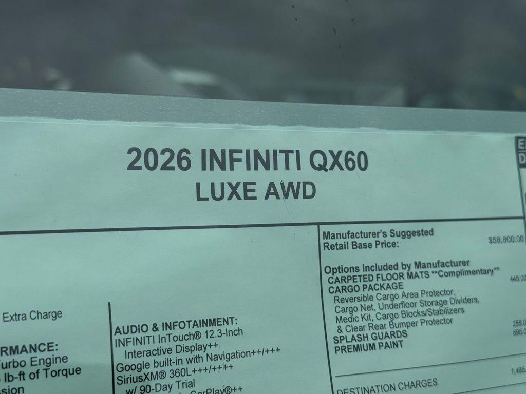 2026 INFINITI QX60 LUXE