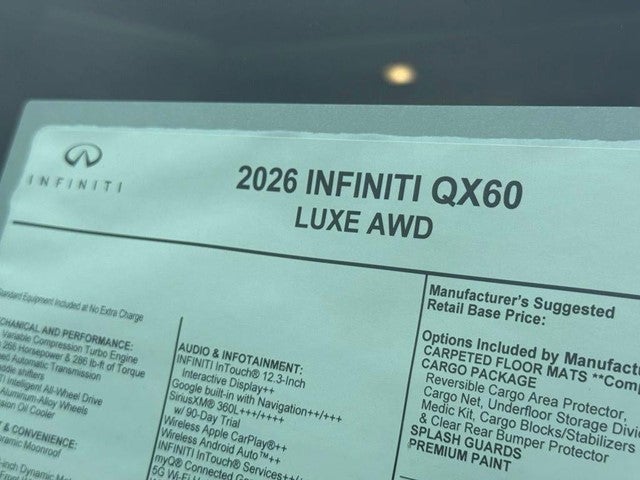 2026 INFINITI QX60 LUXE