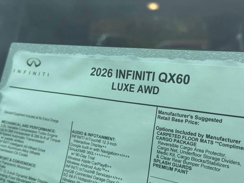 2026 INFINITI QX60 LUXE