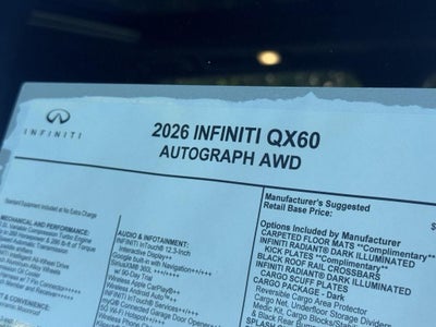 2026 INFINITI QX60 AUTOGRAPH