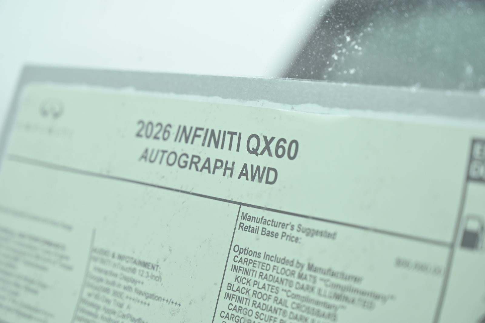 2026 INFINITI QX60 AUTOGRAPH