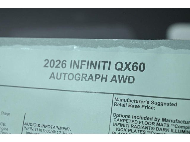 2026 INFINITI QX60 AUTOGRAPH