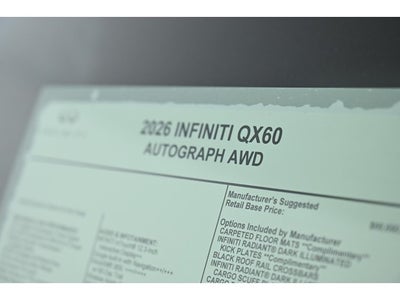 2026 INFINITI QX60 AUTOGRAPH