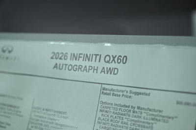 2026 INFINITI QX60 AUTOGRAPH