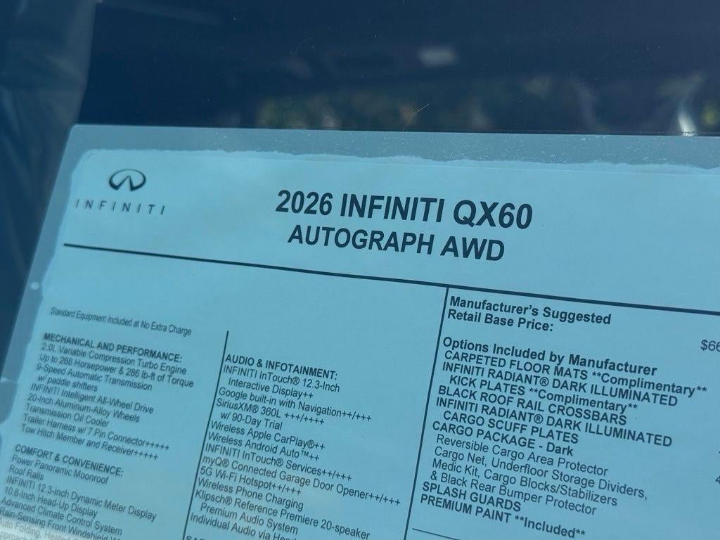 2026 INFINITI QX60 AUTOGRAPH