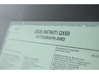 2026 INFINITI QX60 AUTOGRAPH