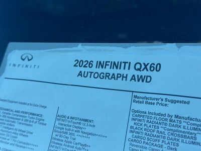 2026 INFINITI QX60 AUTOGRAPH