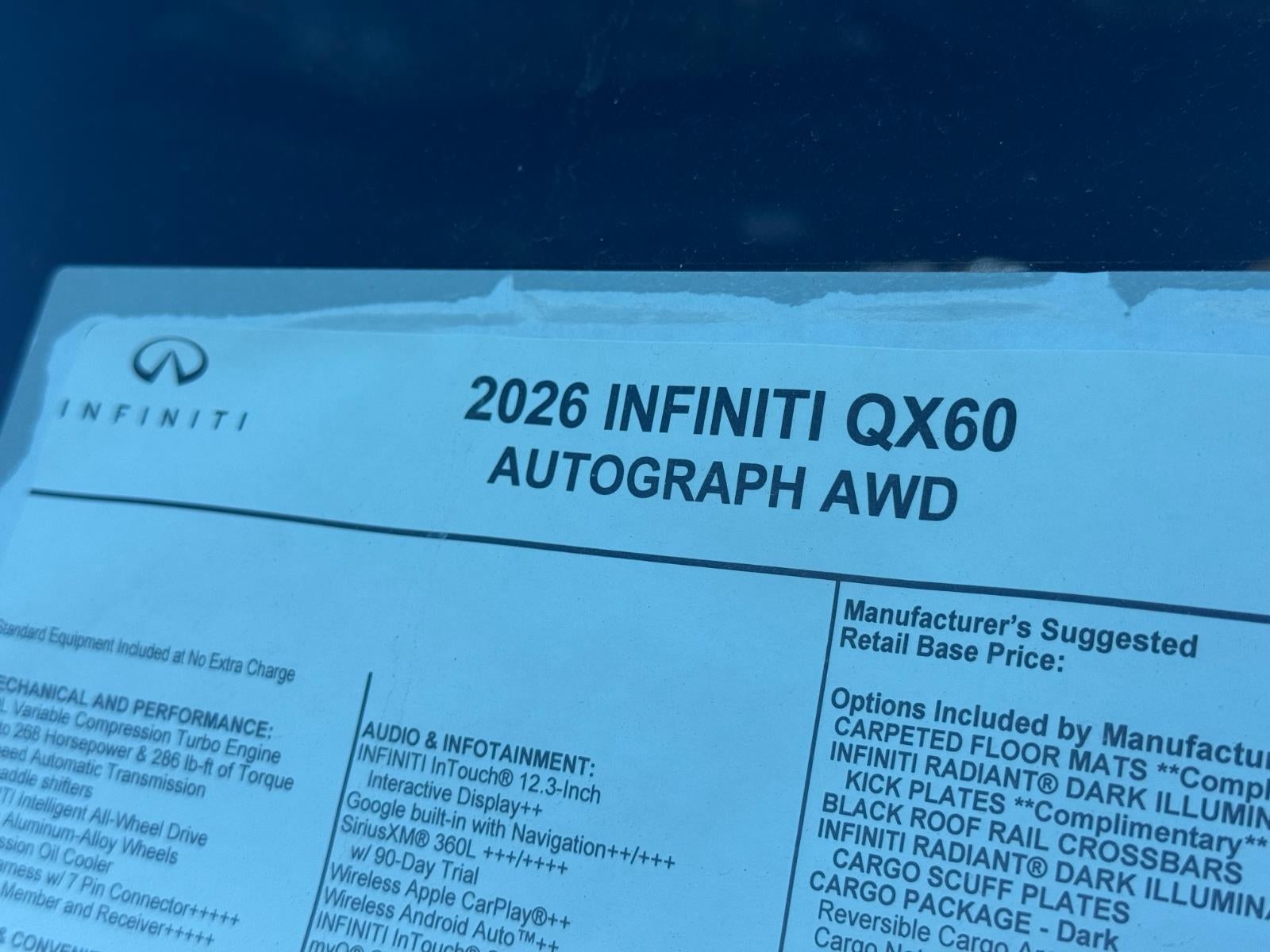 2026 INFINITI QX60 AUTOGRAPH