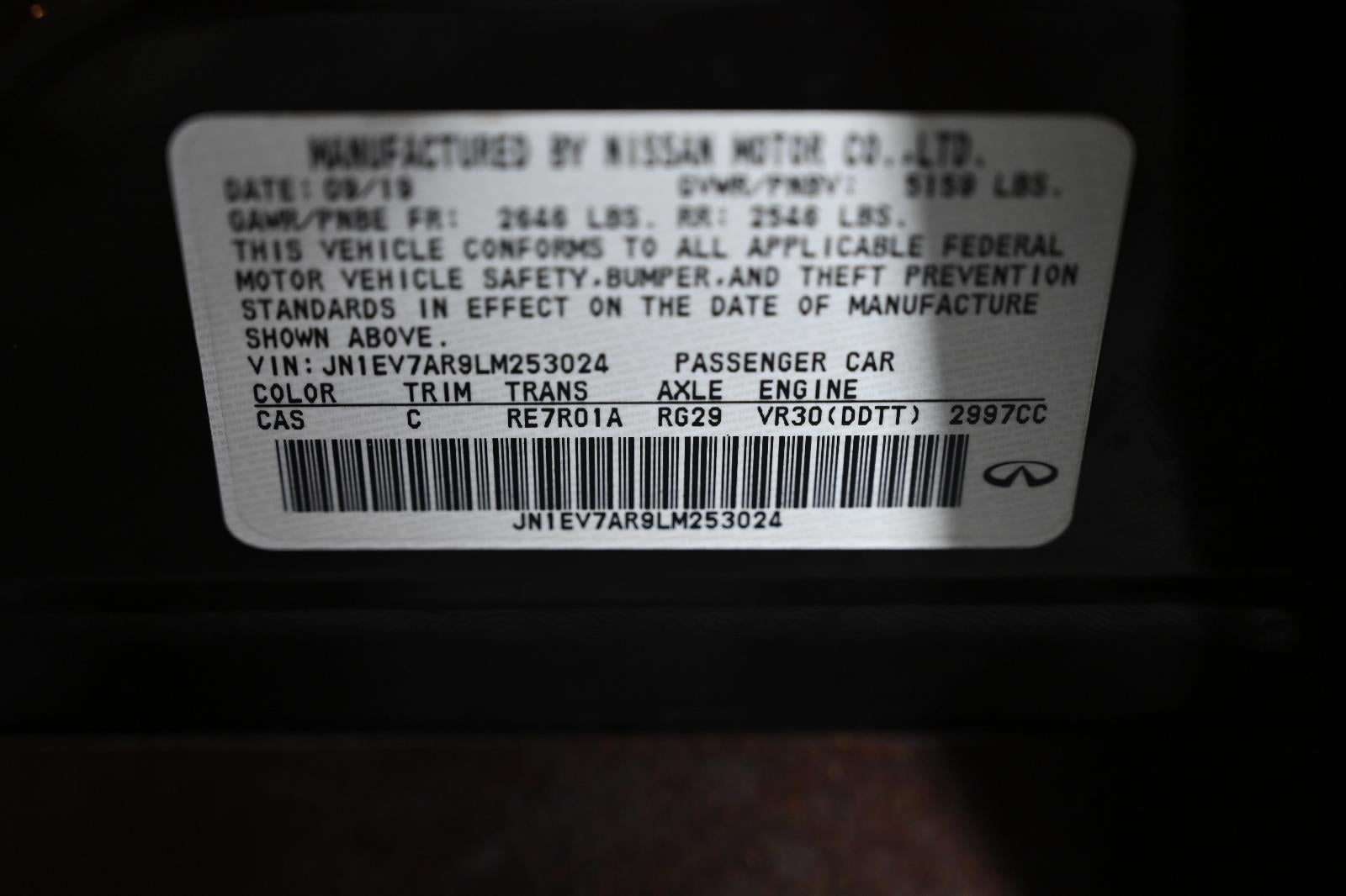 2020 INFINITI Q50 3.0t LUXE