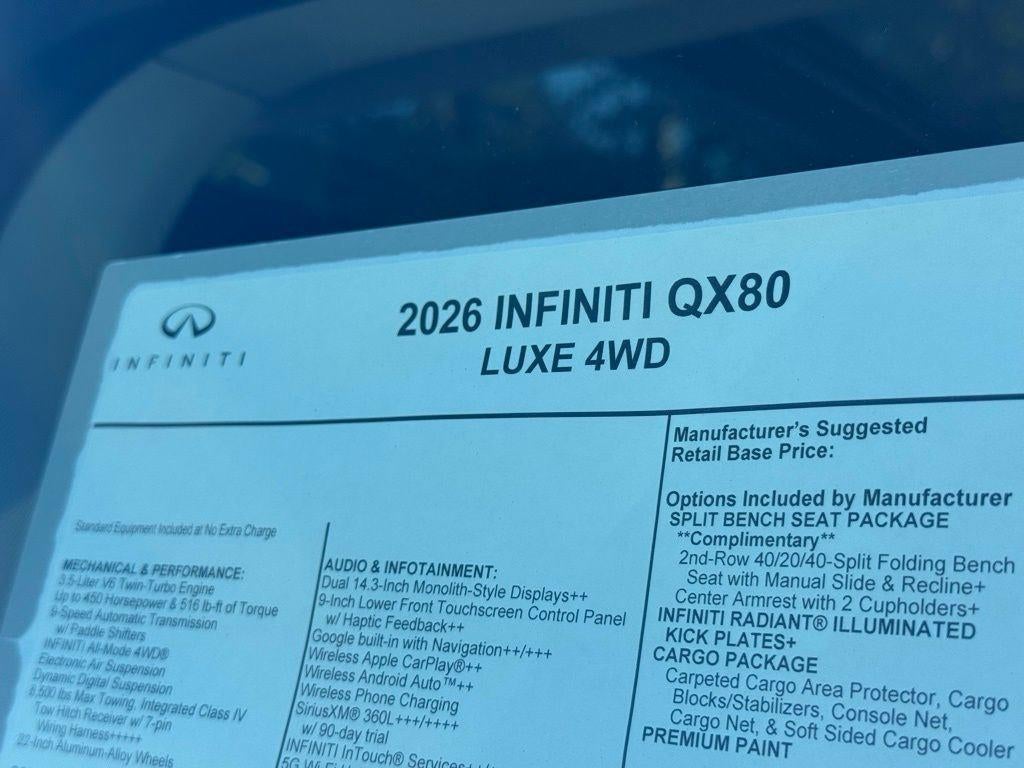 2026 INFINITI QX80 LUXE