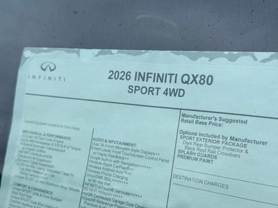 2026 INFINITI QX80 SPORT