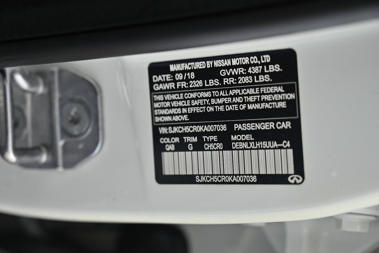 2019 INFINITI QX30 LUXE