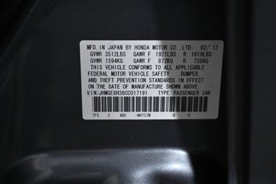 2012 Honda Fit 5dr HB Auto