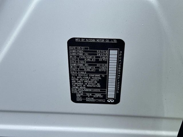 2021 INFINITI QX50 LUXE