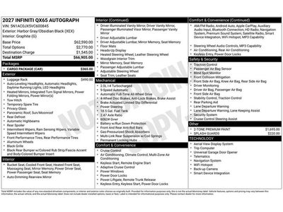 2027 INFINITI QX65 Autograph AWD