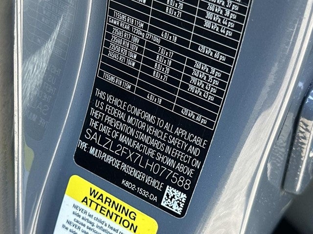 2020 Land Rover Range Rover Evoque First Edition