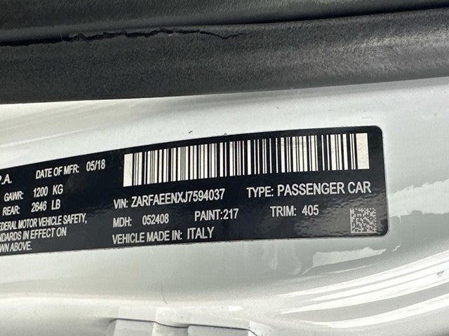 2018 Alfa Romeo Giulia Ti Sport