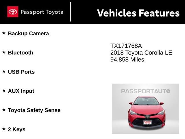 2018 Toyota Corolla LE