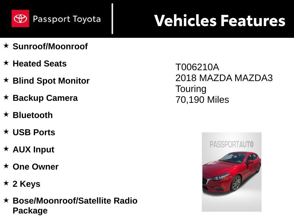 2018 Mazda Mazda3 Touring