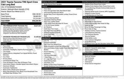 2021 Toyota Tacoma TRD Sport V6