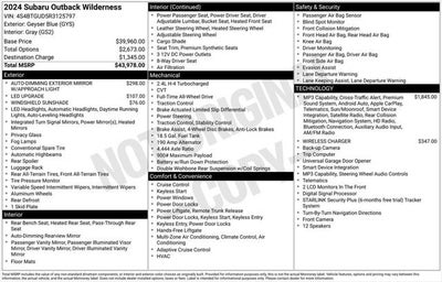 2024 Subaru Outback Wilderness