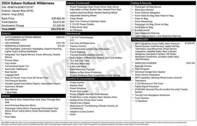 2024 Subaru Outback Wilderness