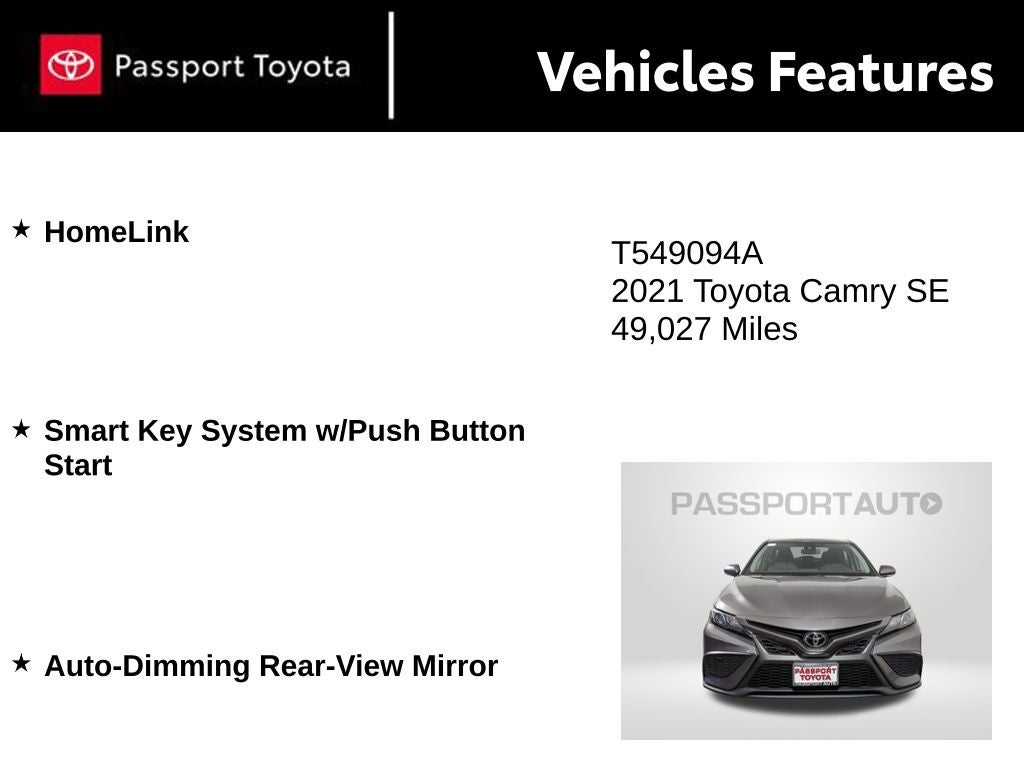 2021 Toyota Camry SE
