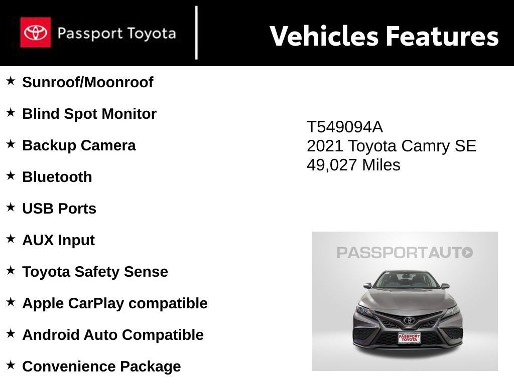 2021 Toyota Camry SE