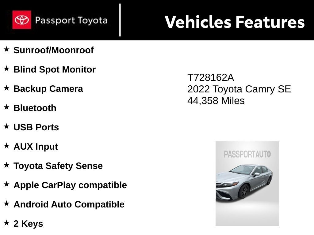 2022 Toyota Camry SE