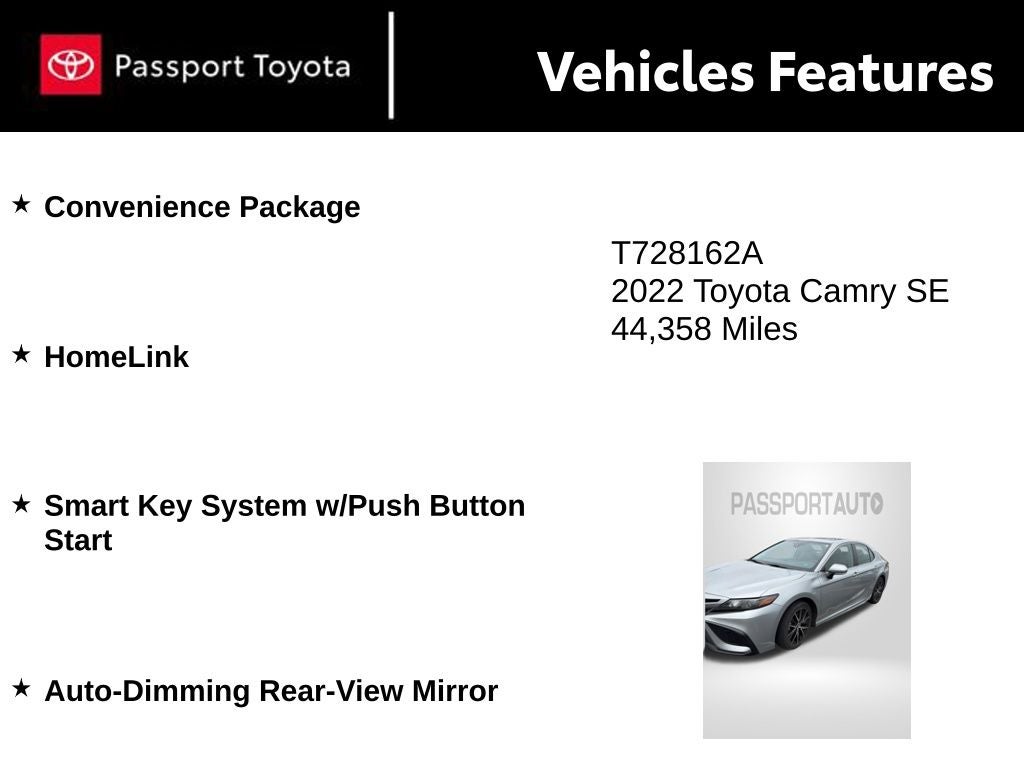 2022 Toyota Camry SE
