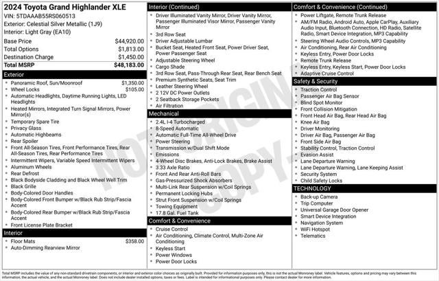 2024 Toyota Grand Highlander XLE