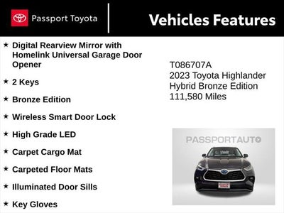 2023 Toyota Highlander Hybrid Bronze Edition